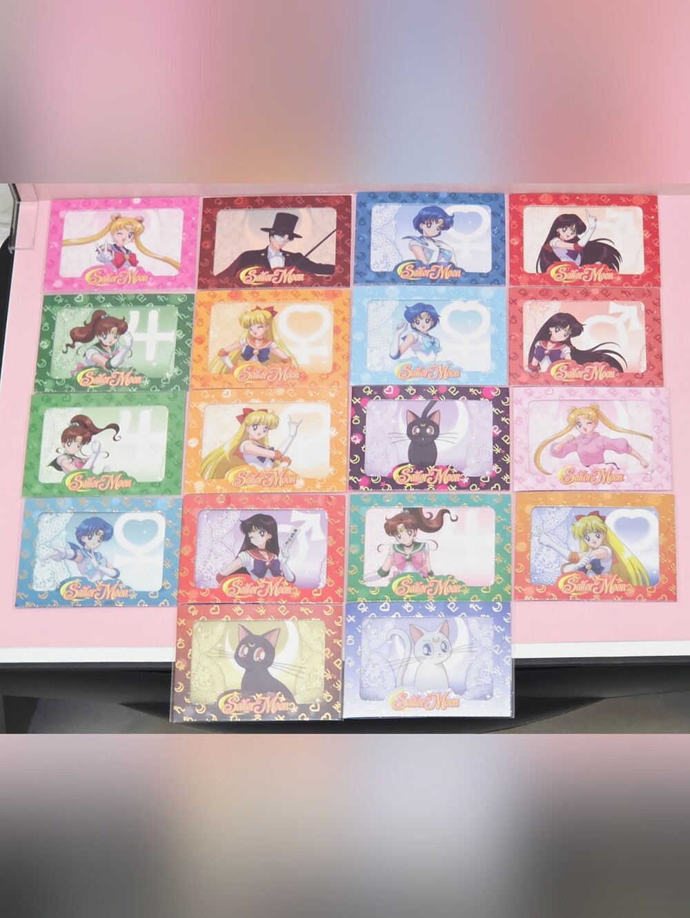 Sailor Moon Cybercel Series 1, Edition 1, Cards 1-12 & 15-20 Unscanned